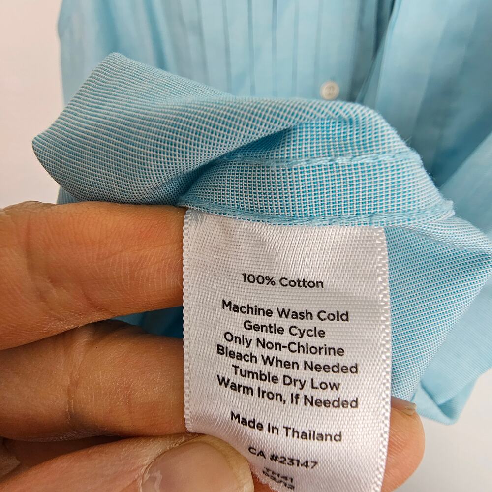 Talbots Pleated Front Button Up Blouse Office Cas… - image 6